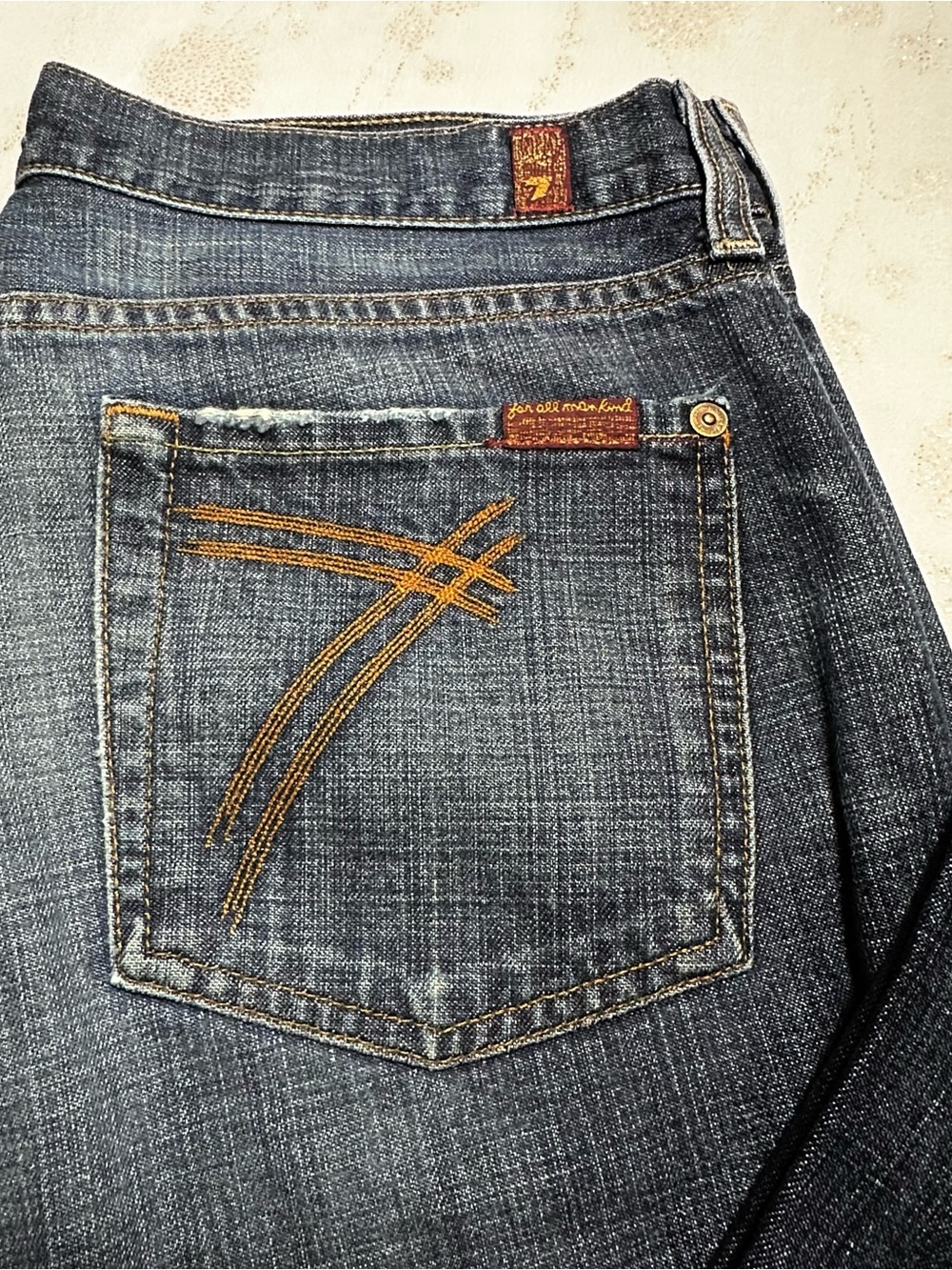 7 For All Mankind VINTAGE Women’s DOJO Jeans Bootcut Sz.29x29” USA Made Bohemian